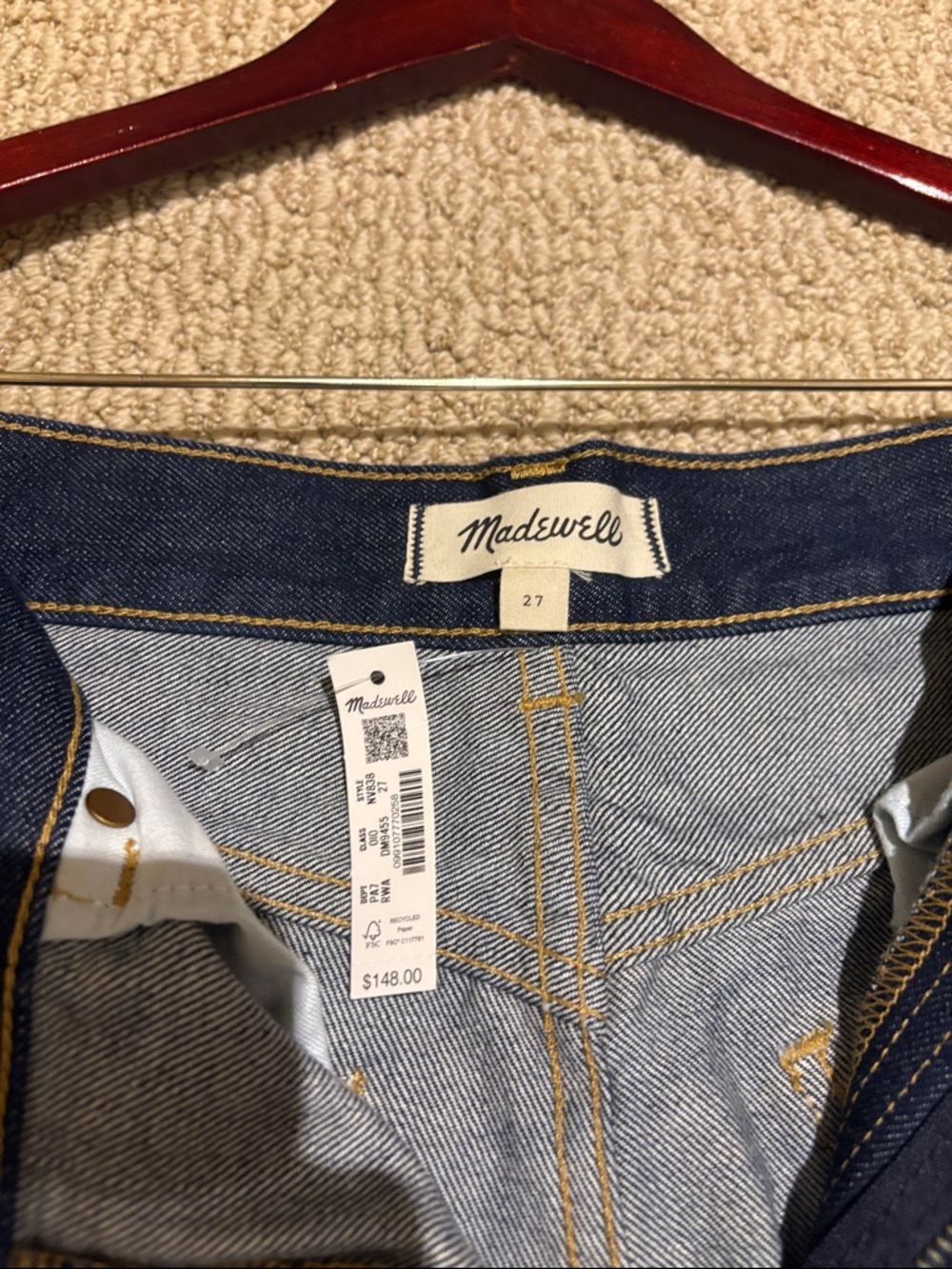 NWT Madewell Balloon Jean dark wash - Picture 3 of 9